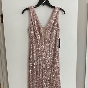 Cachet Pink sequin gown